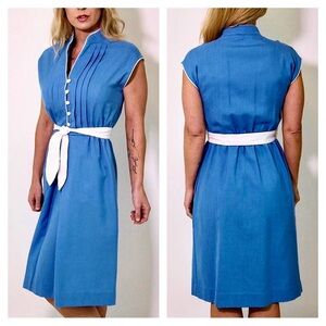 Joseph Magnin for Act I 1970s woven midi dress